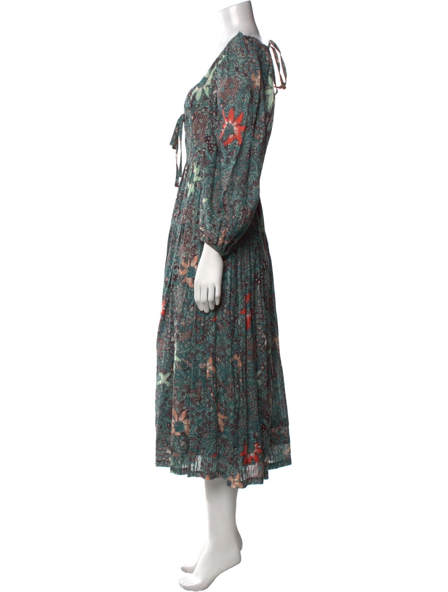 Ulla Johnson Floral Print Midi Length Dress