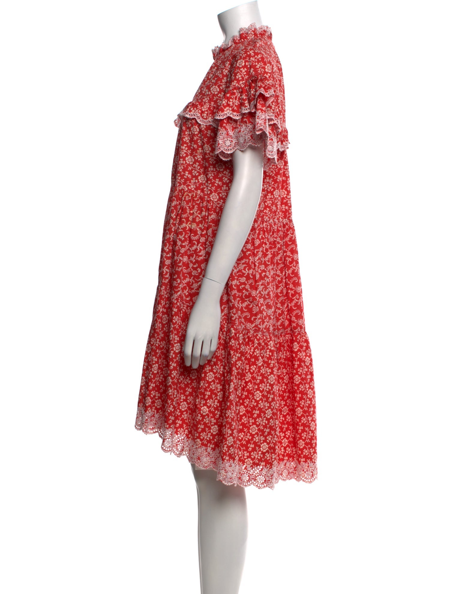 Ulla Johnson Floral Print Midi Length Dress