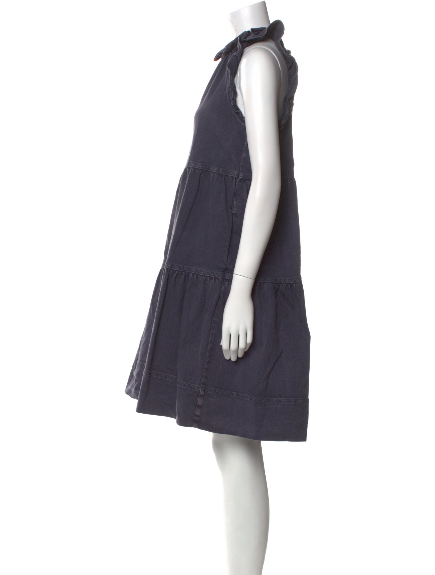 Ulla Johnson Mock Neck Knee-Length Dress