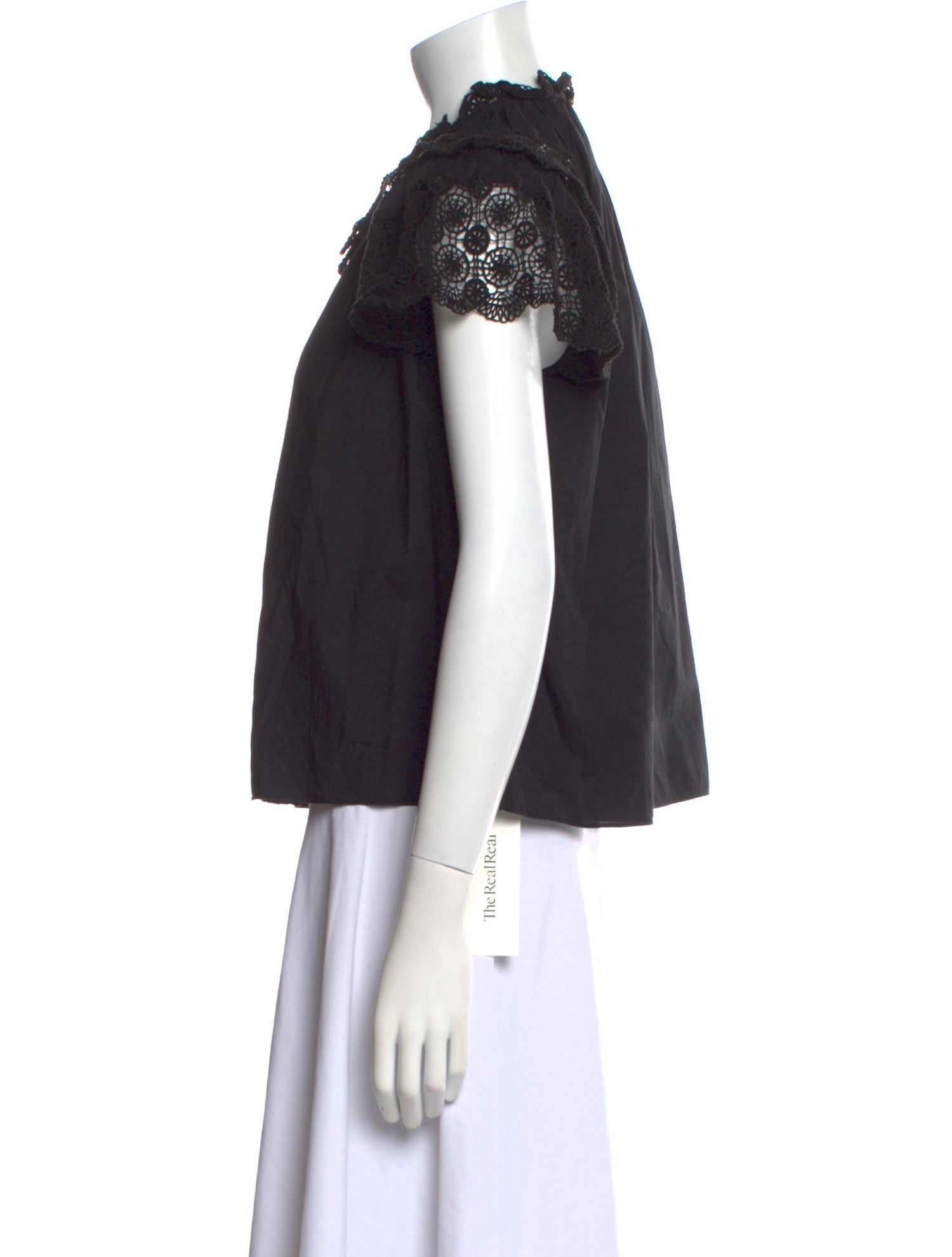 Ulla Johnson Mock Neck Short Sleeve Blouse