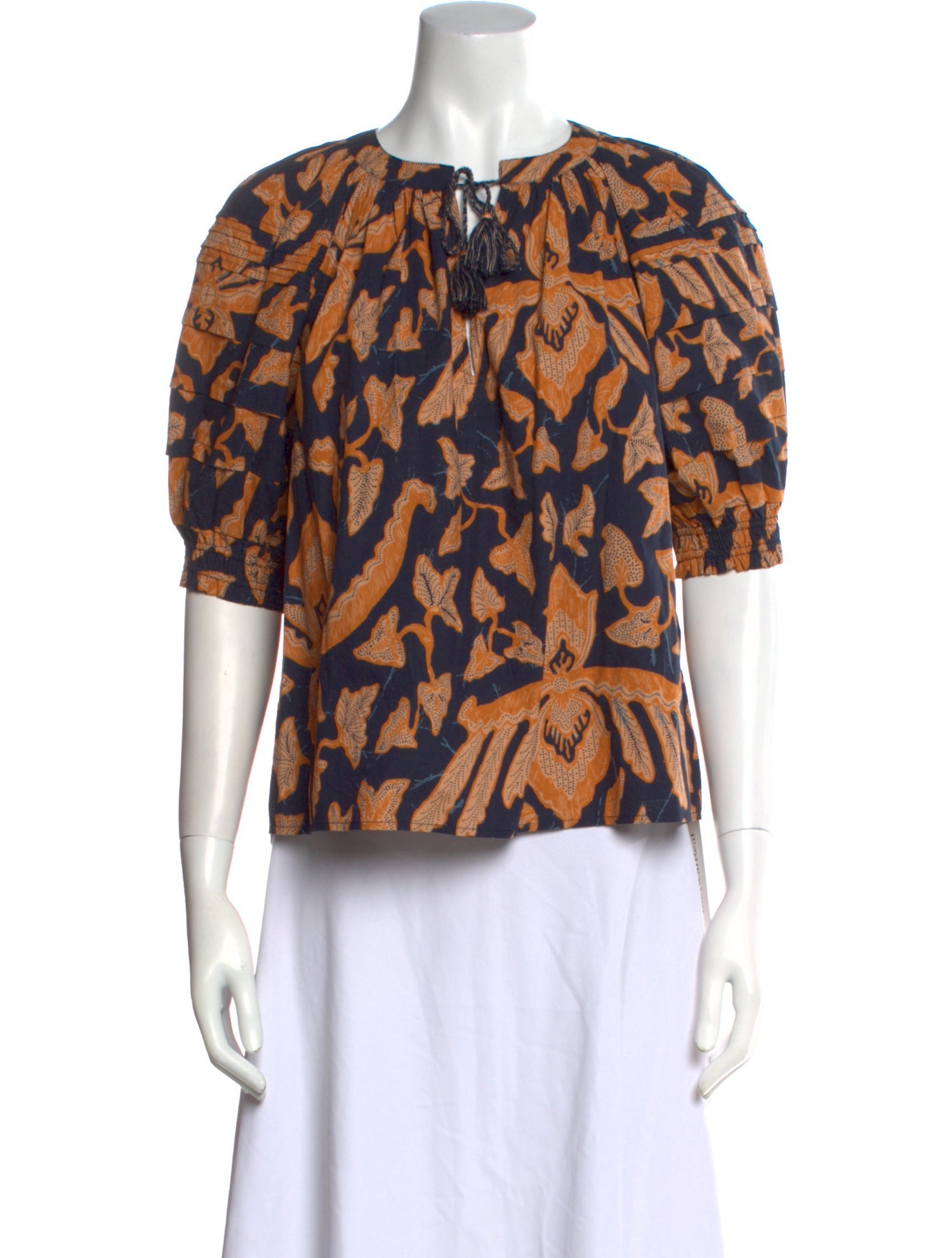 Ulla Johnson Printed Crew Neck Blouse