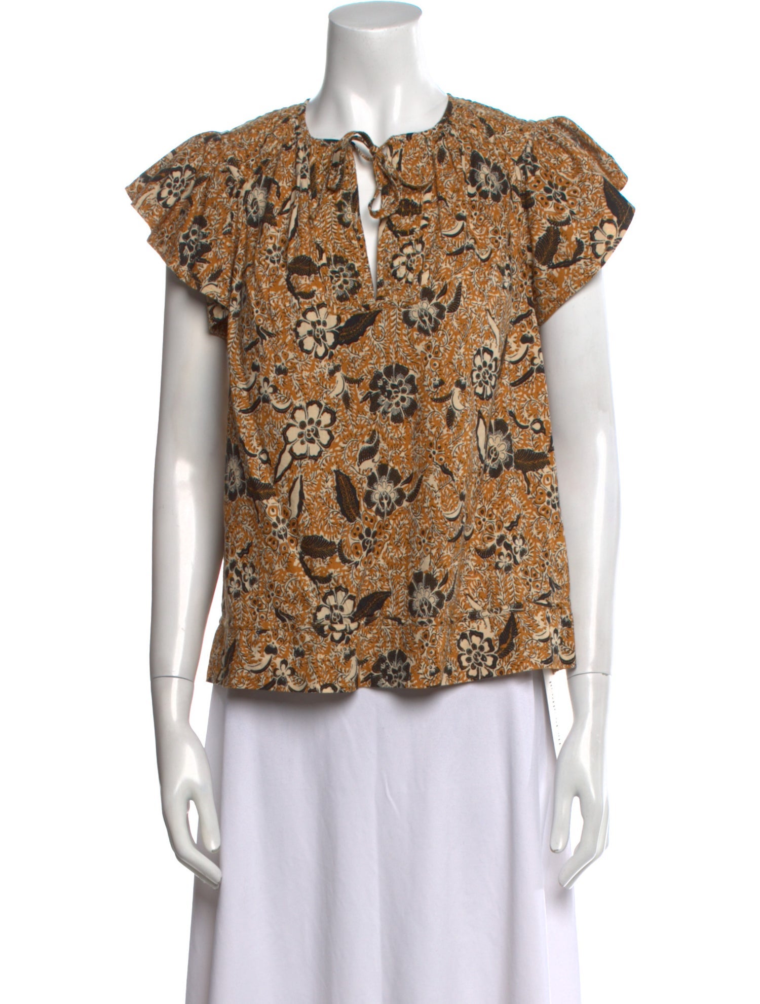 Ulla Johnson Printed V-Neck Blouse