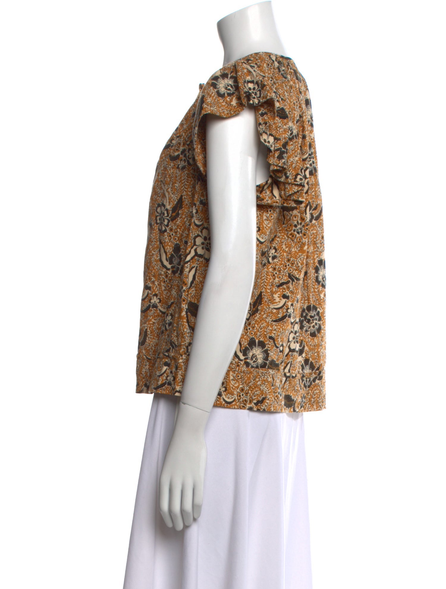 Ulla Johnson Printed V-Neck Blouse