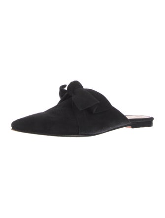 Ulla Johnson Suede Bow Accents Mules