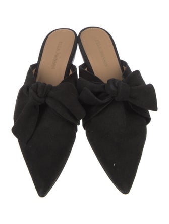 Ulla Johnson Suede Bow Accents Mules