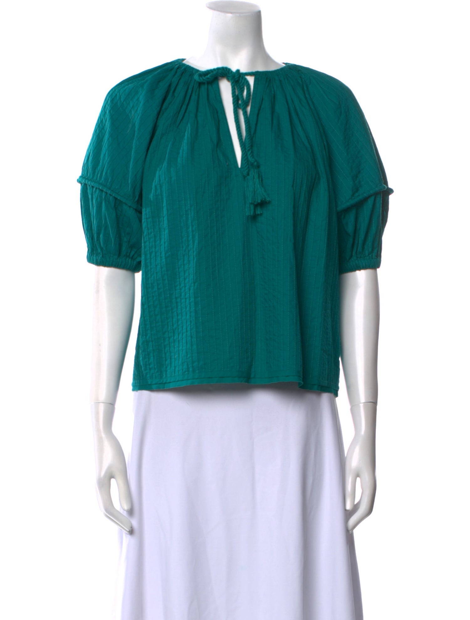 Ulla Johnson V-Neck Short Sleeve Blouse