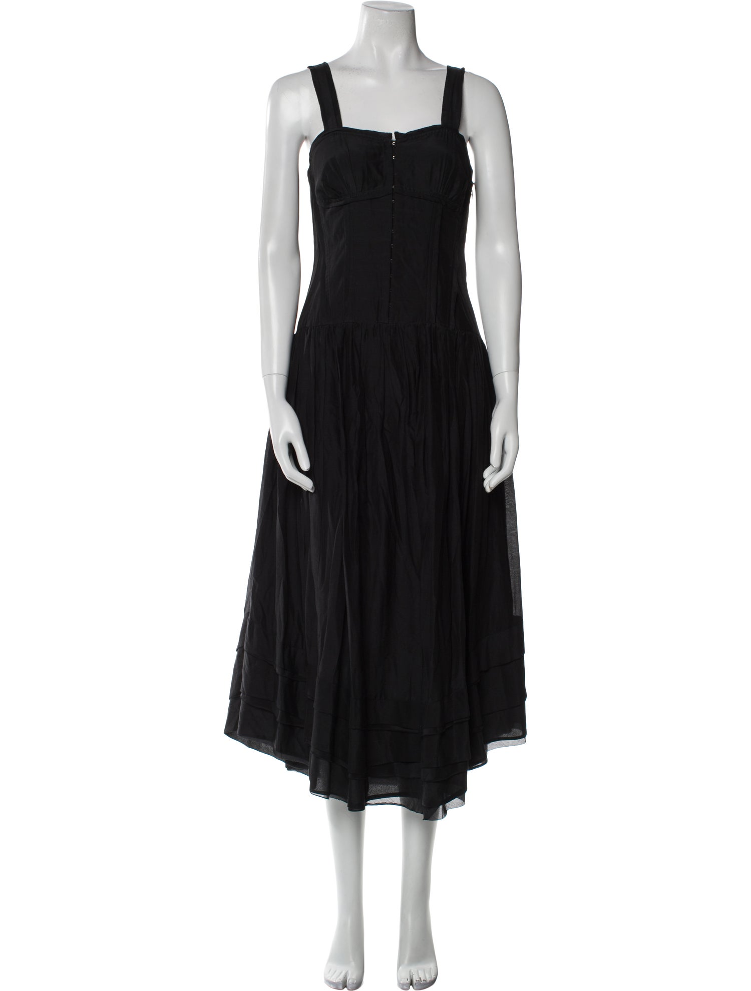 Ulla Johnson Square Neckline Midi Length Dress