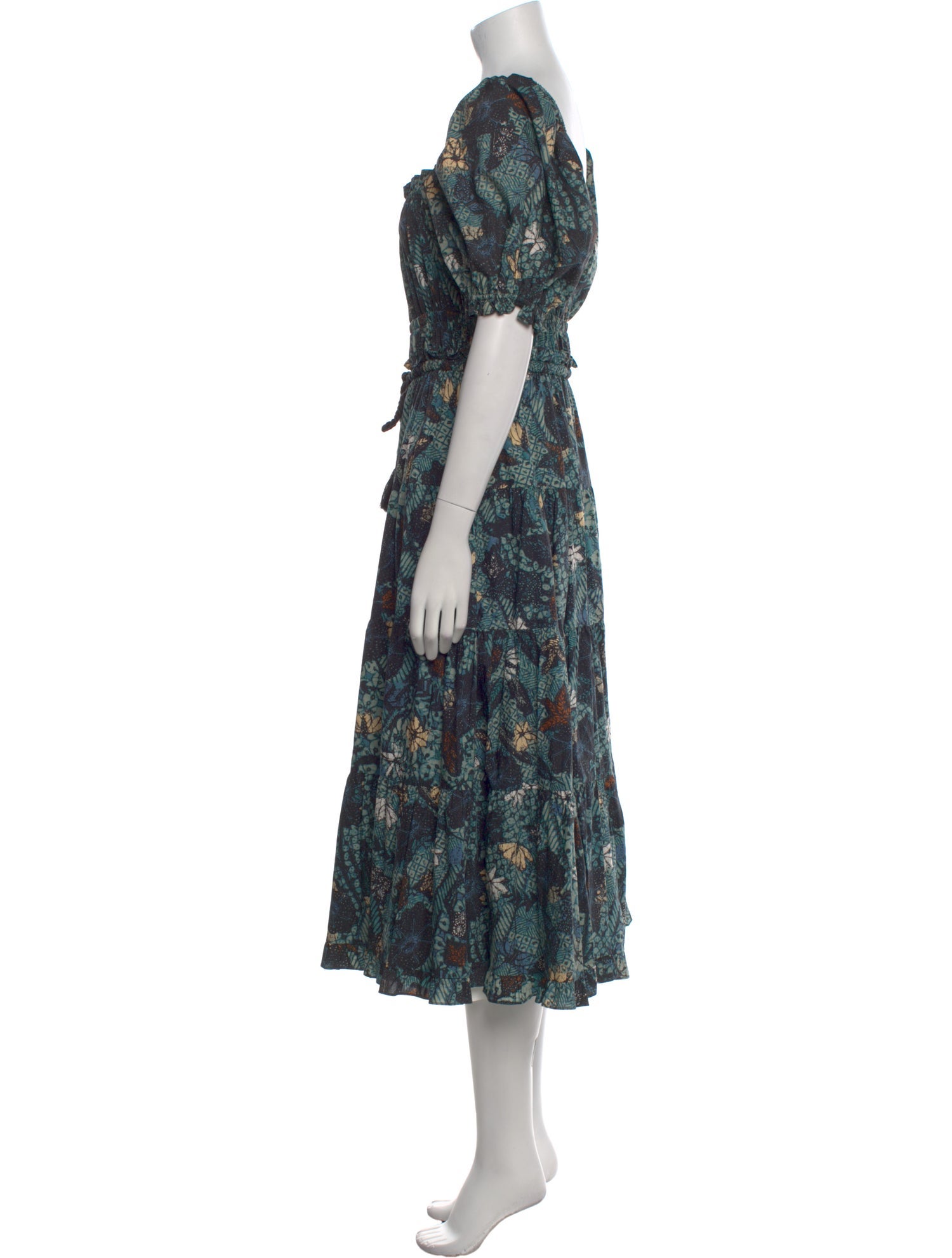 Ulla Johnson Floral Print Midi Length Dress