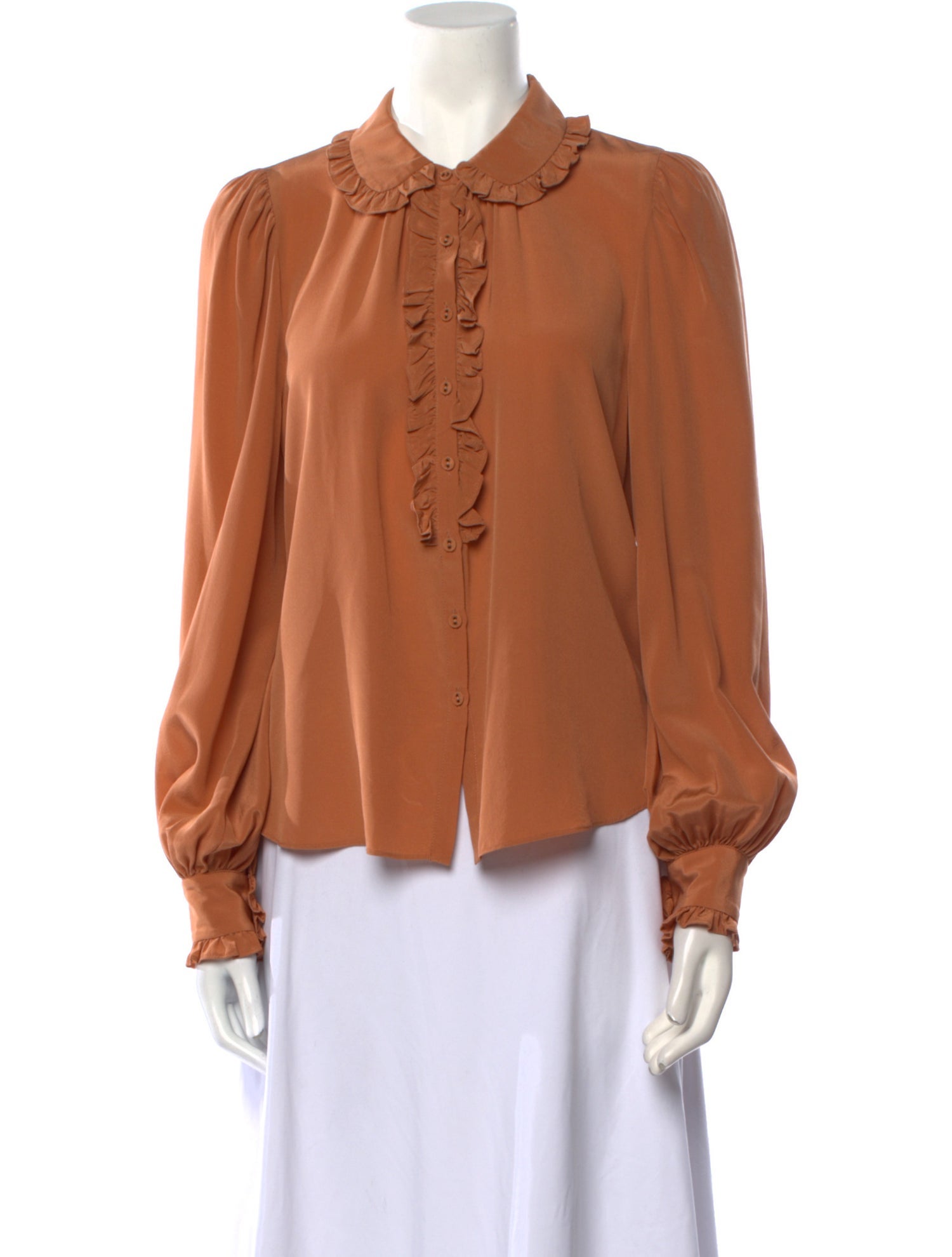 Ulla Johnson Silk Long Sleeve Blouse