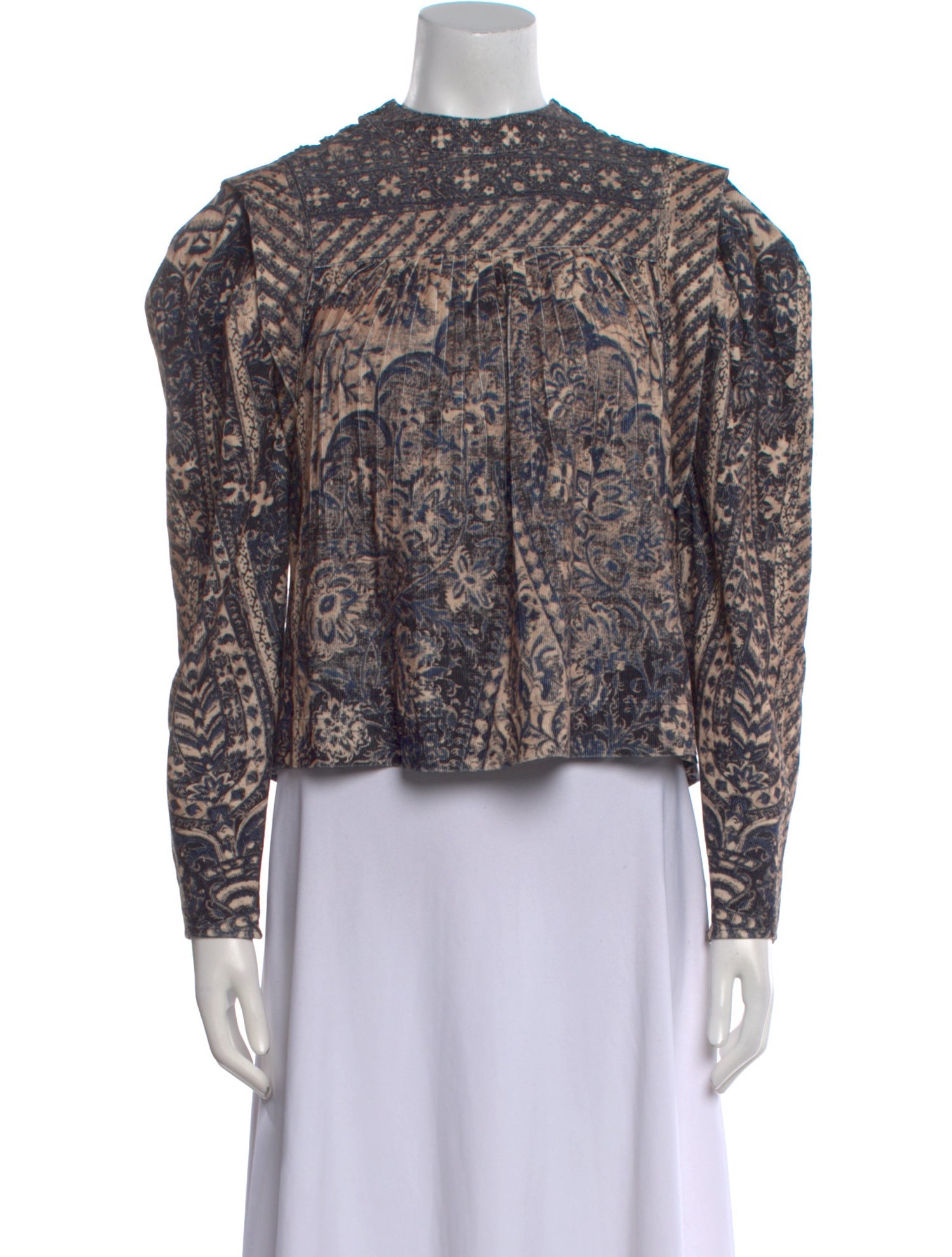 Ulla Johnson Paisley Print Mock Neck Blouse