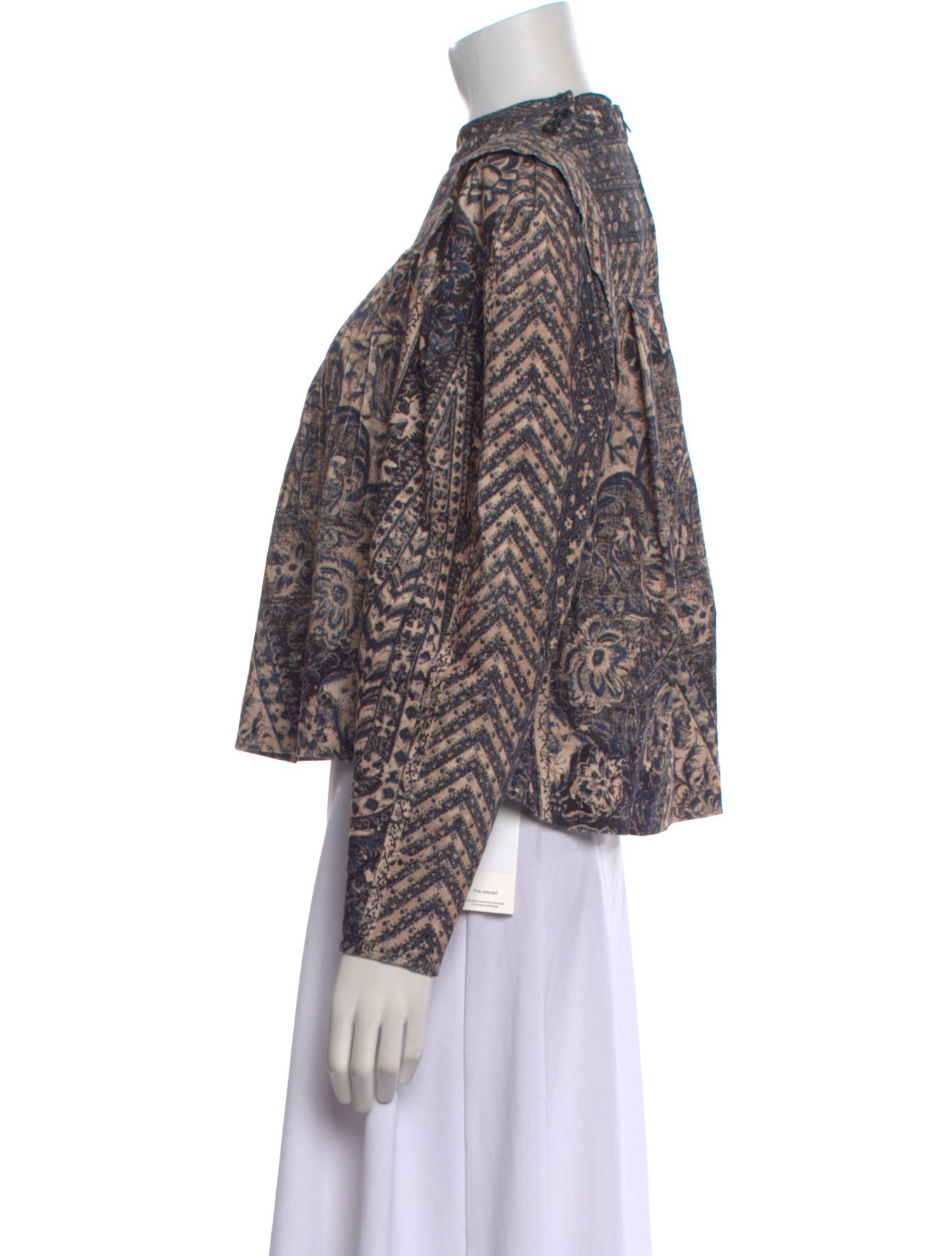 Ulla Johnson Paisley Print Mock Neck Blouse