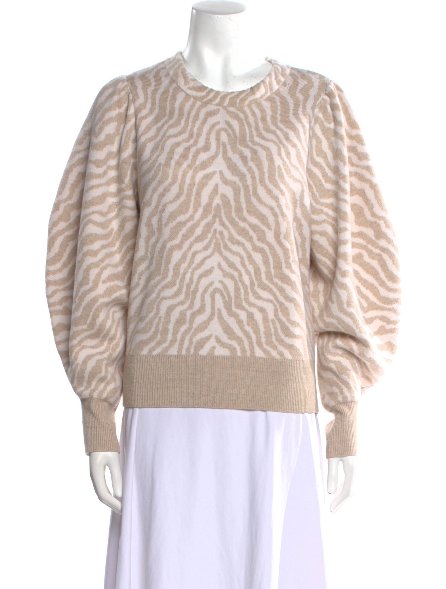 Ulla Johnson Merino Wool Animal Print Sweater
