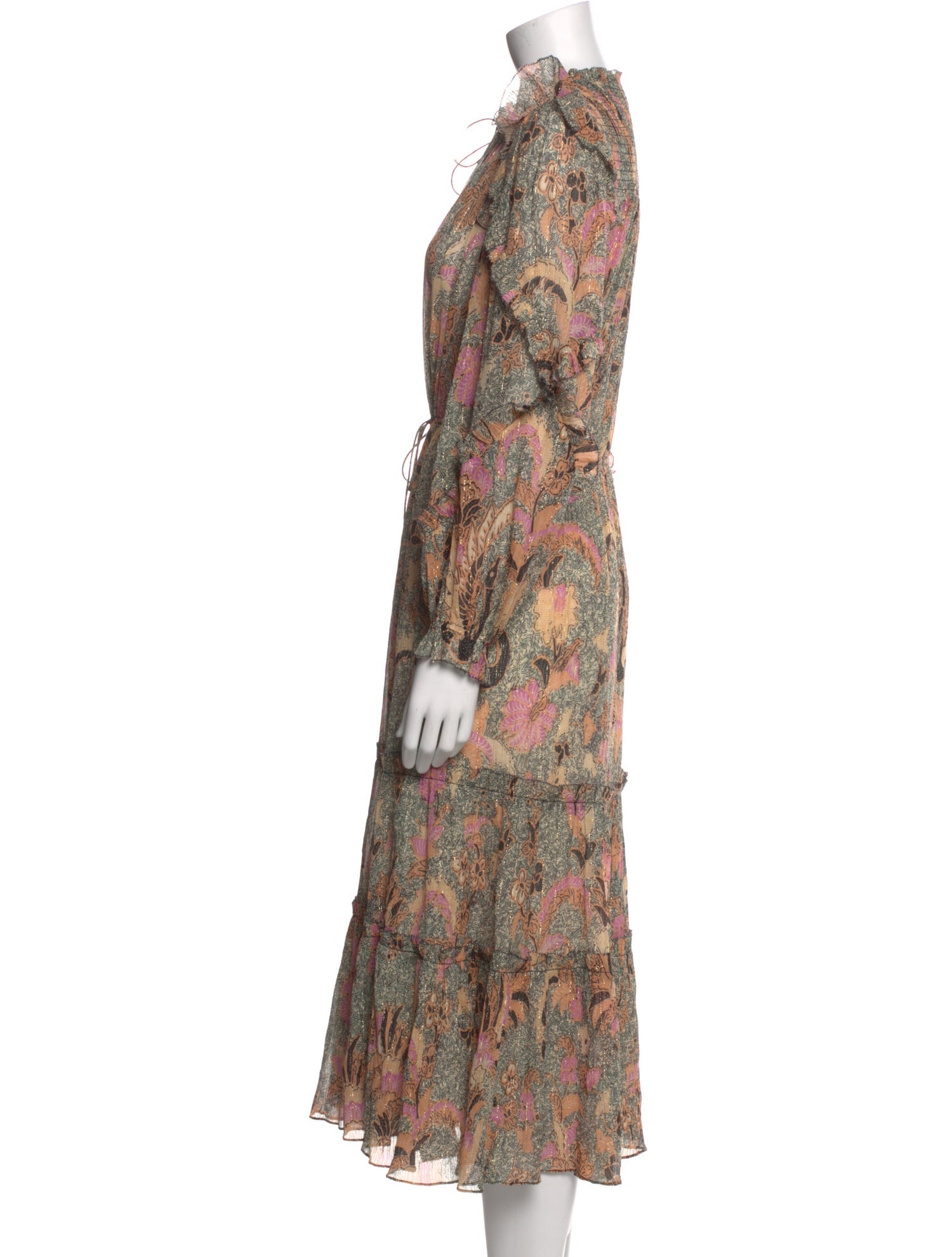 Ulla Johnson Paisley Print Midi Length Dress