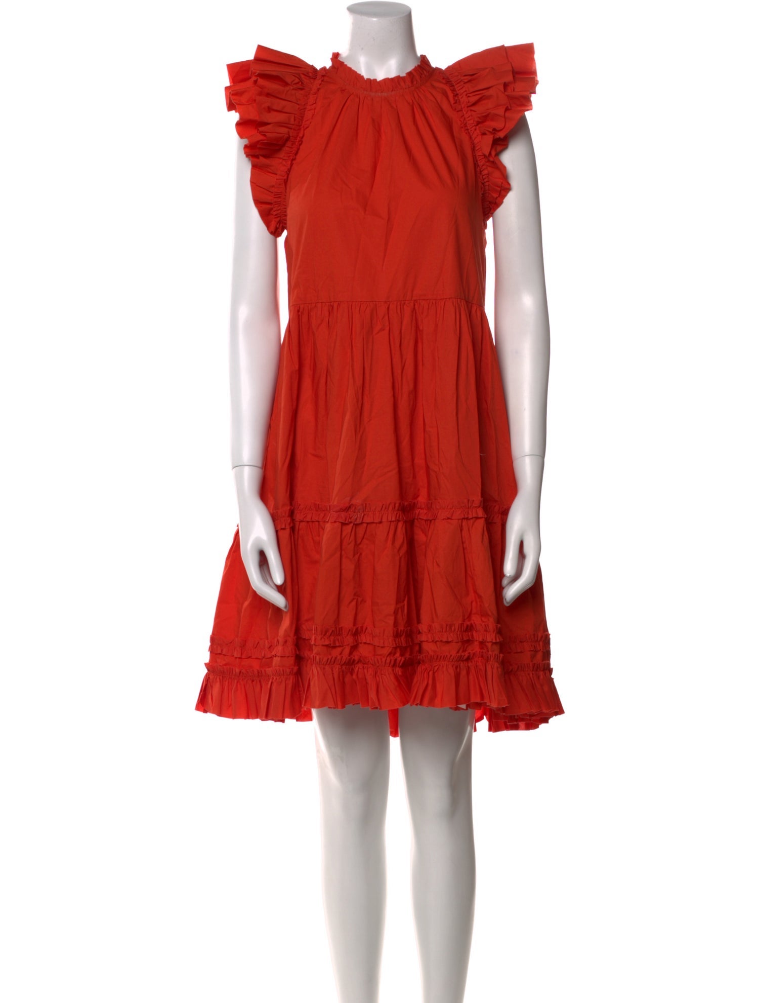 Ulla Johnson Mock Neck Knee-Length Dress