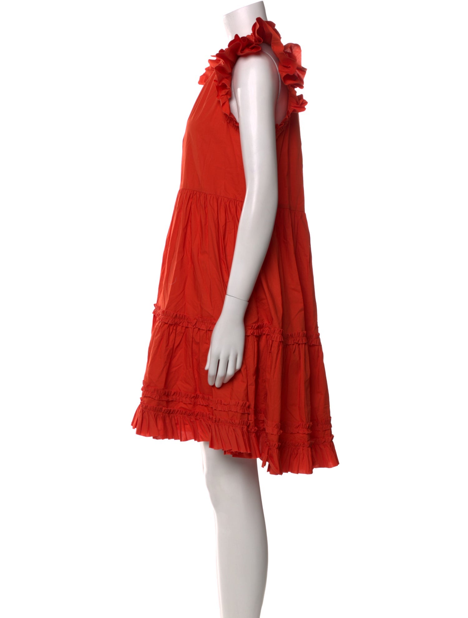 Ulla Johnson Mock Neck Knee-Length Dress