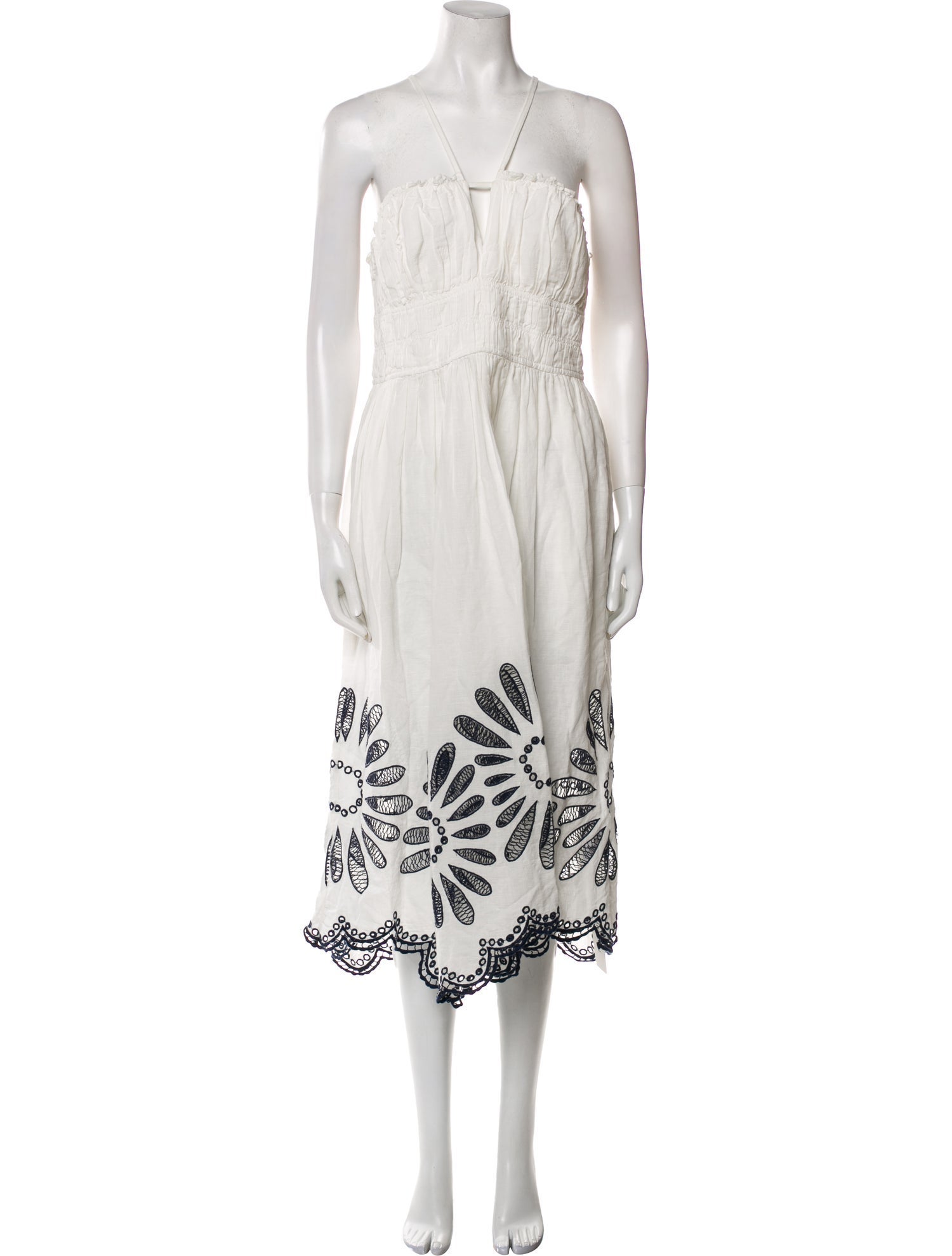 Ulla Johnson Square Neckline Midi Length Dress