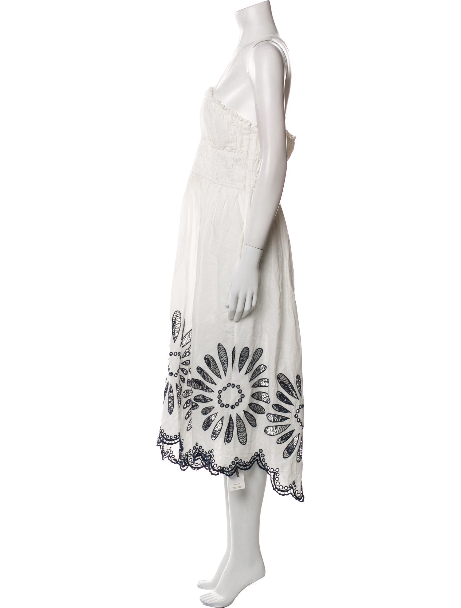 Ulla Johnson Square Neckline Midi Length Dress