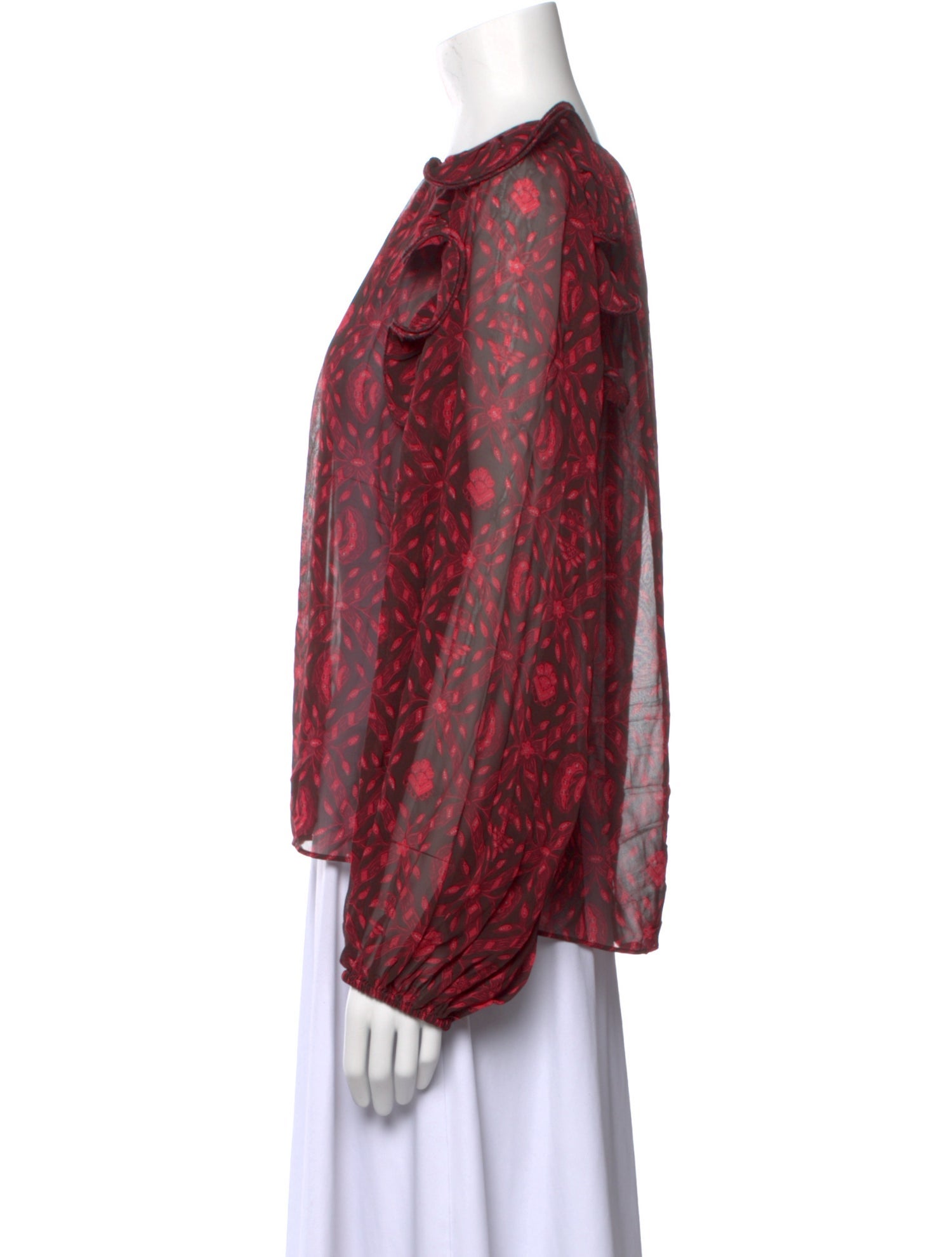 Ulla Johnson Silk Animal Print Blouse