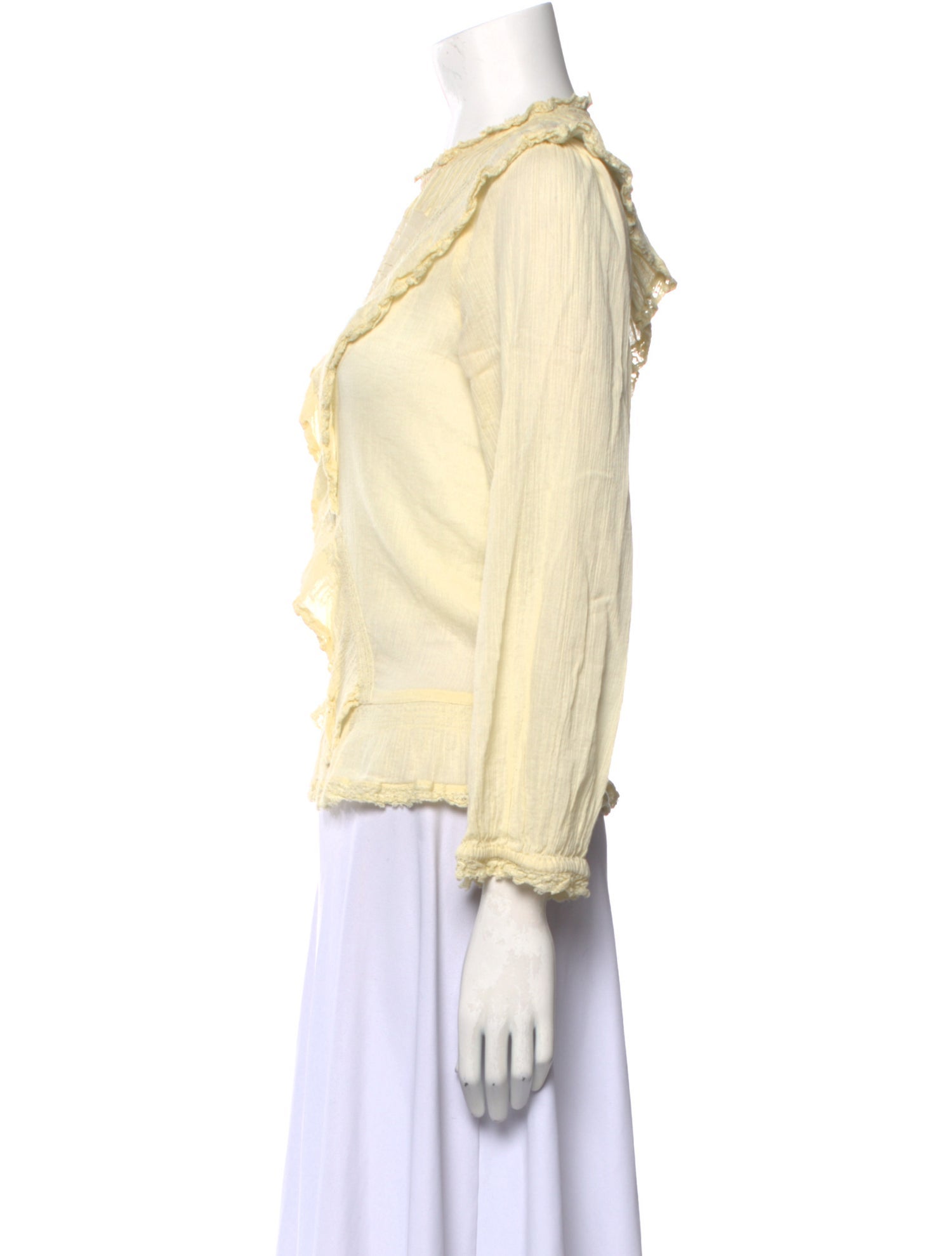 Ulla Johnson Crew Neck Long Sleeve Blouse