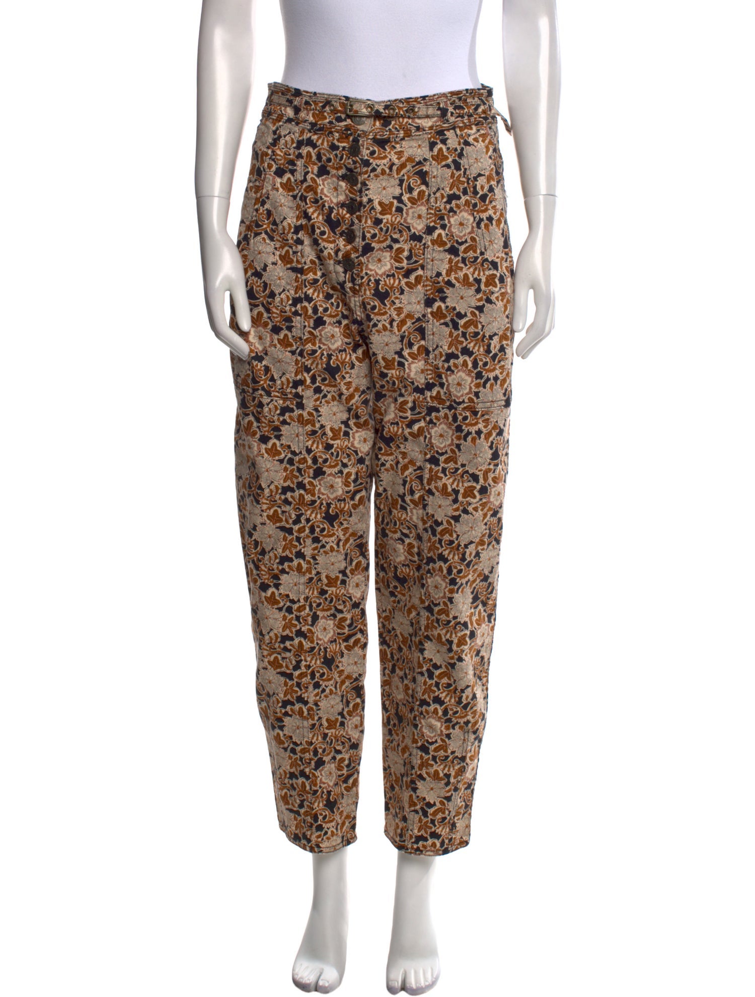 Ulla Johnson Floral Print Straight Leg Pants