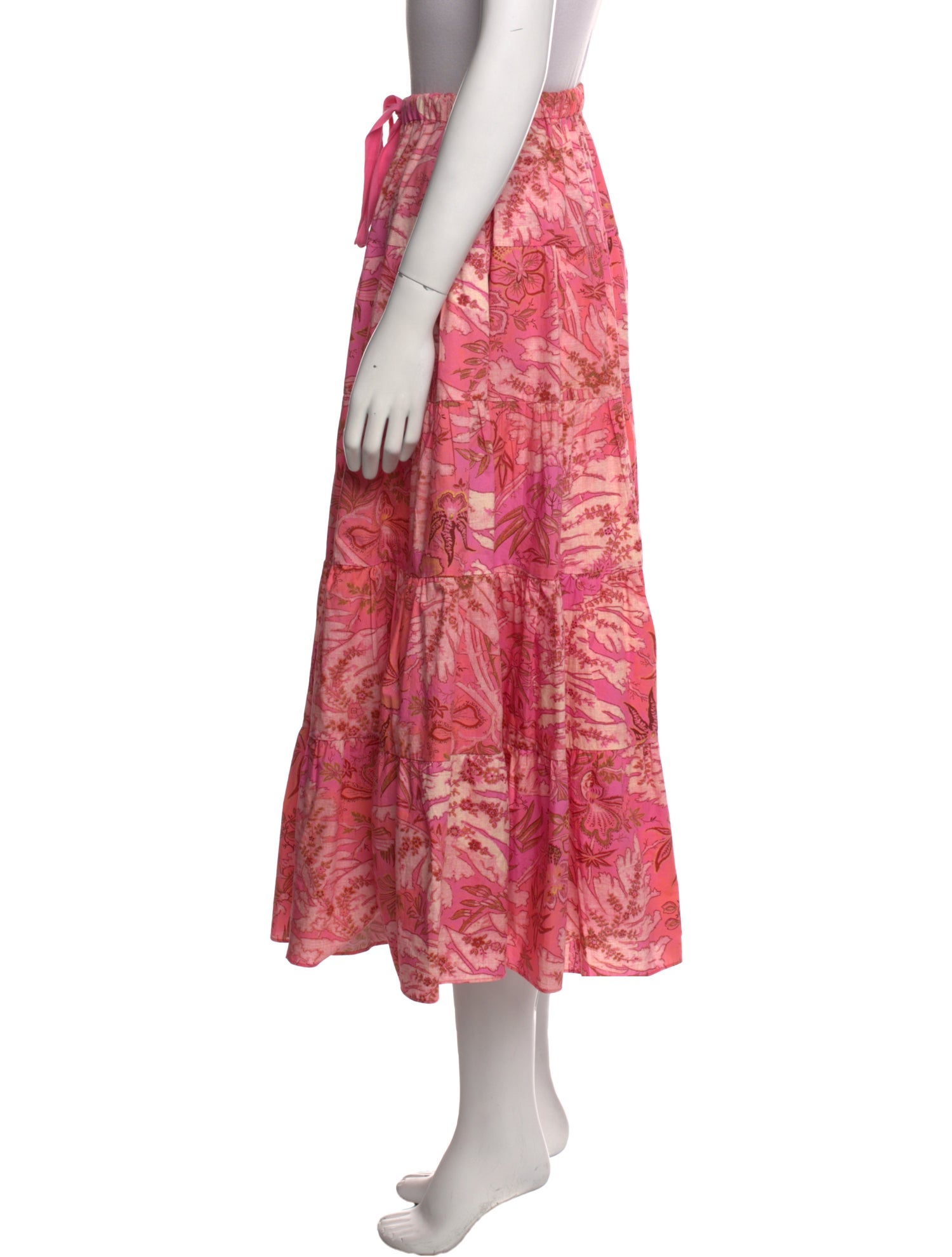 Ulla Johnson Floral Print Midi Length Skirt