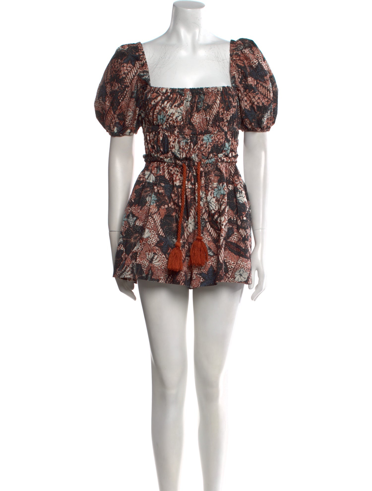 Ulla Johnson Printed Square Neckline Romper