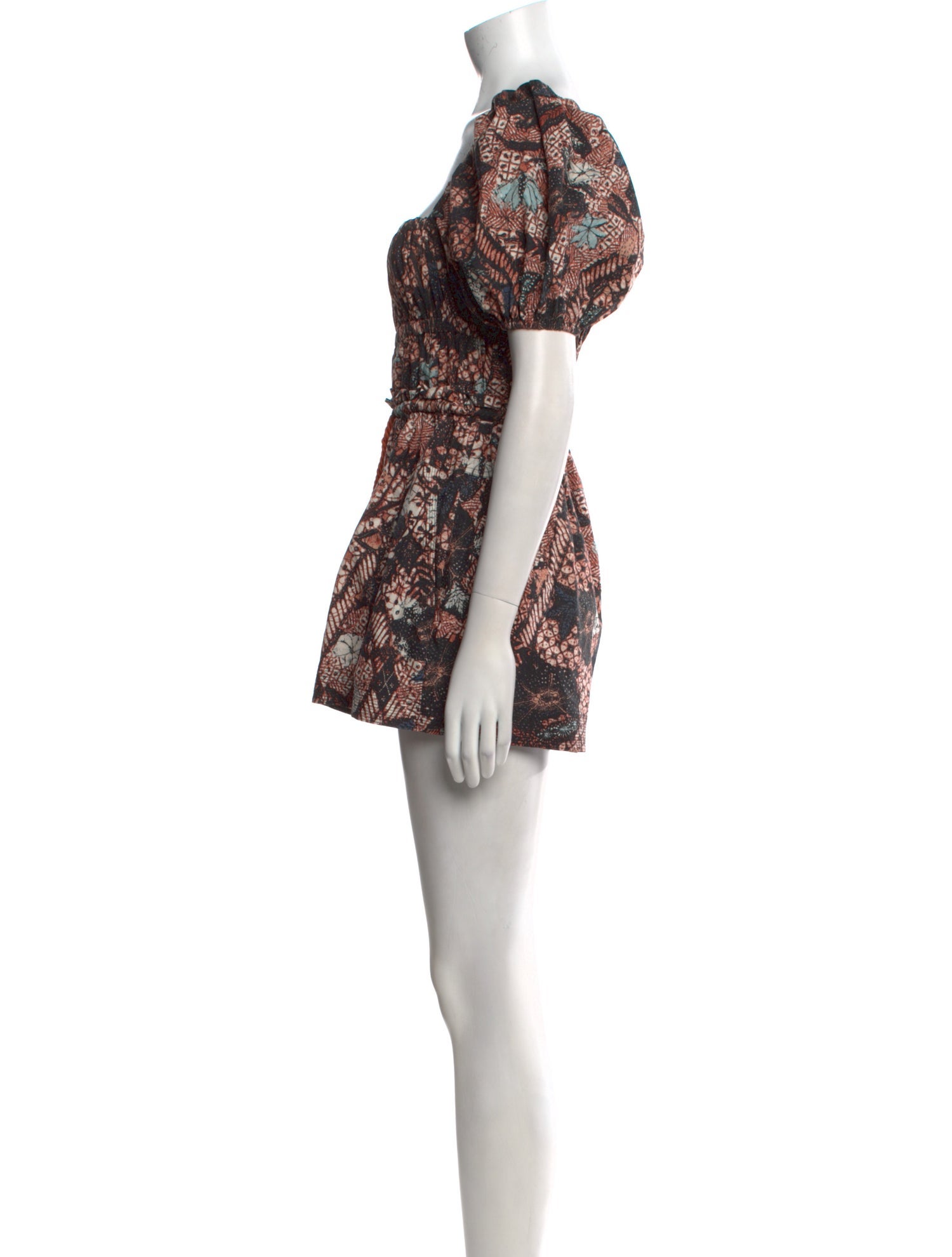 Ulla Johnson Printed Square Neckline Romper