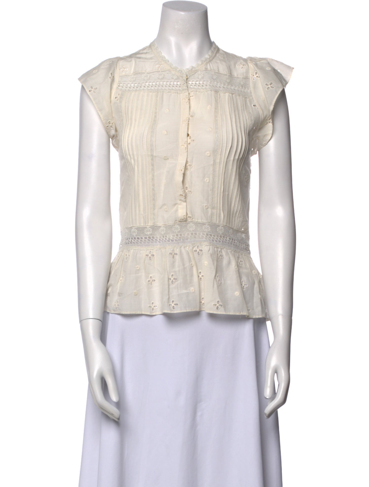 Ulla Johnson Crew Neck Short Sleeve Blouse