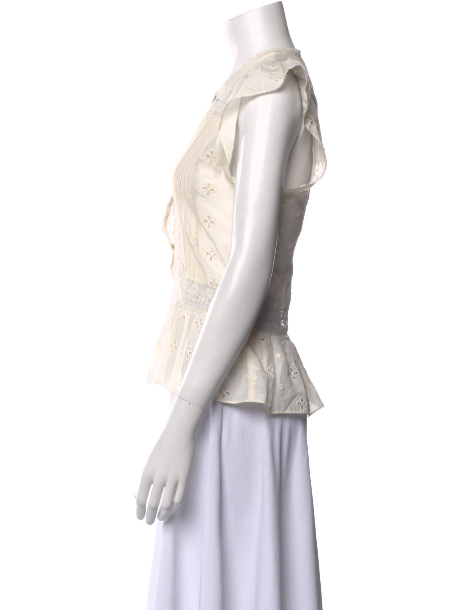 Ulla Johnson Crew Neck Short Sleeve Blouse