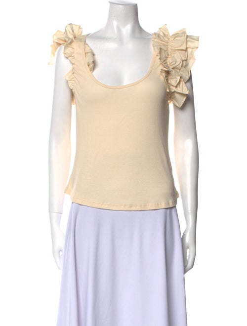 Ulla Johnson Scoop Neck Short Sleeve Blouse