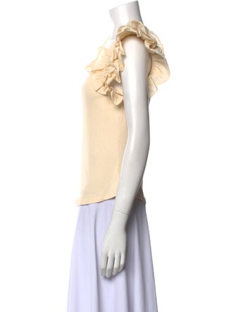 Ulla Johnson Scoop Neck Short Sleeve Blouse