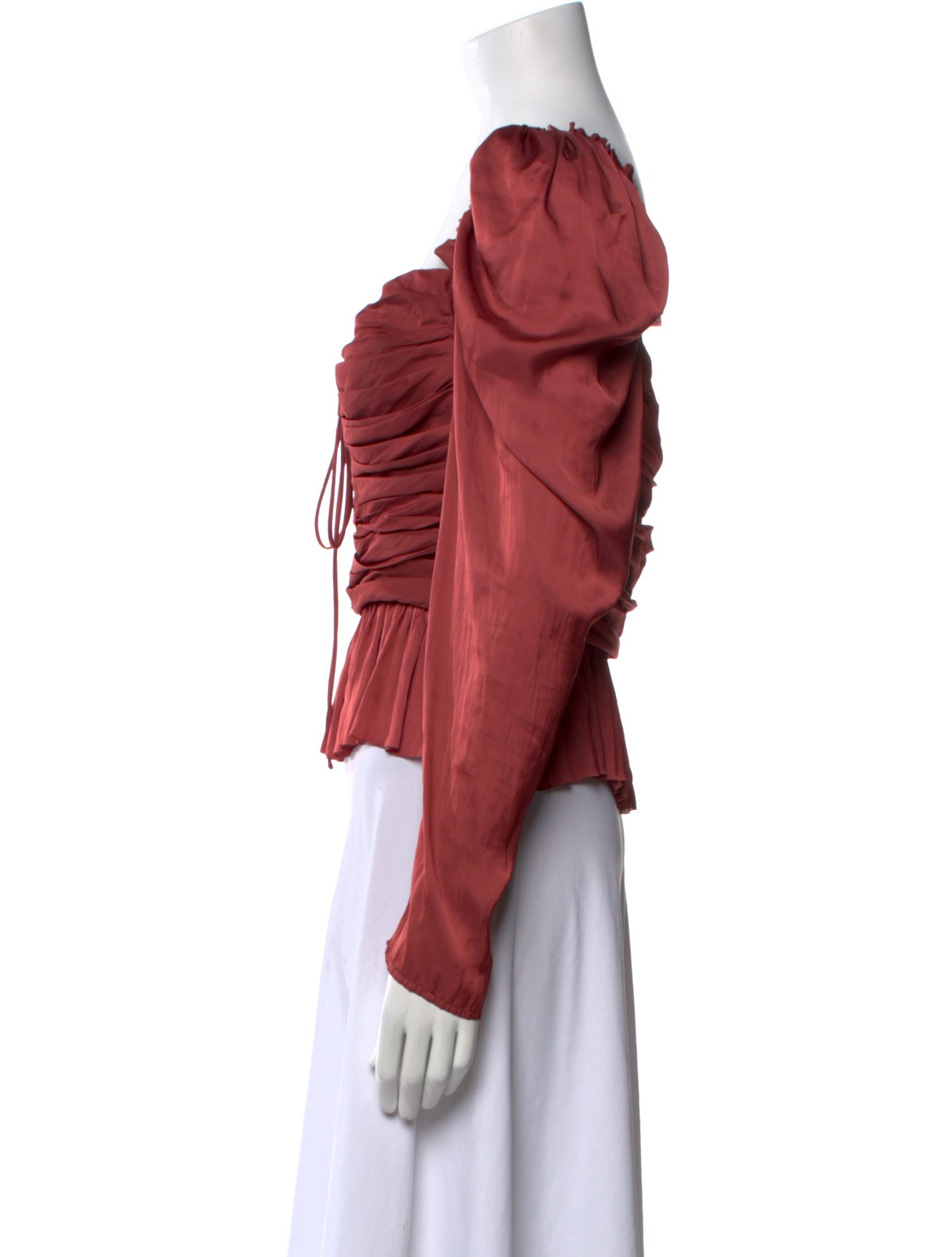 Ulla Johnson Square Neckline Long Sleeve Crop Top w/ Tags