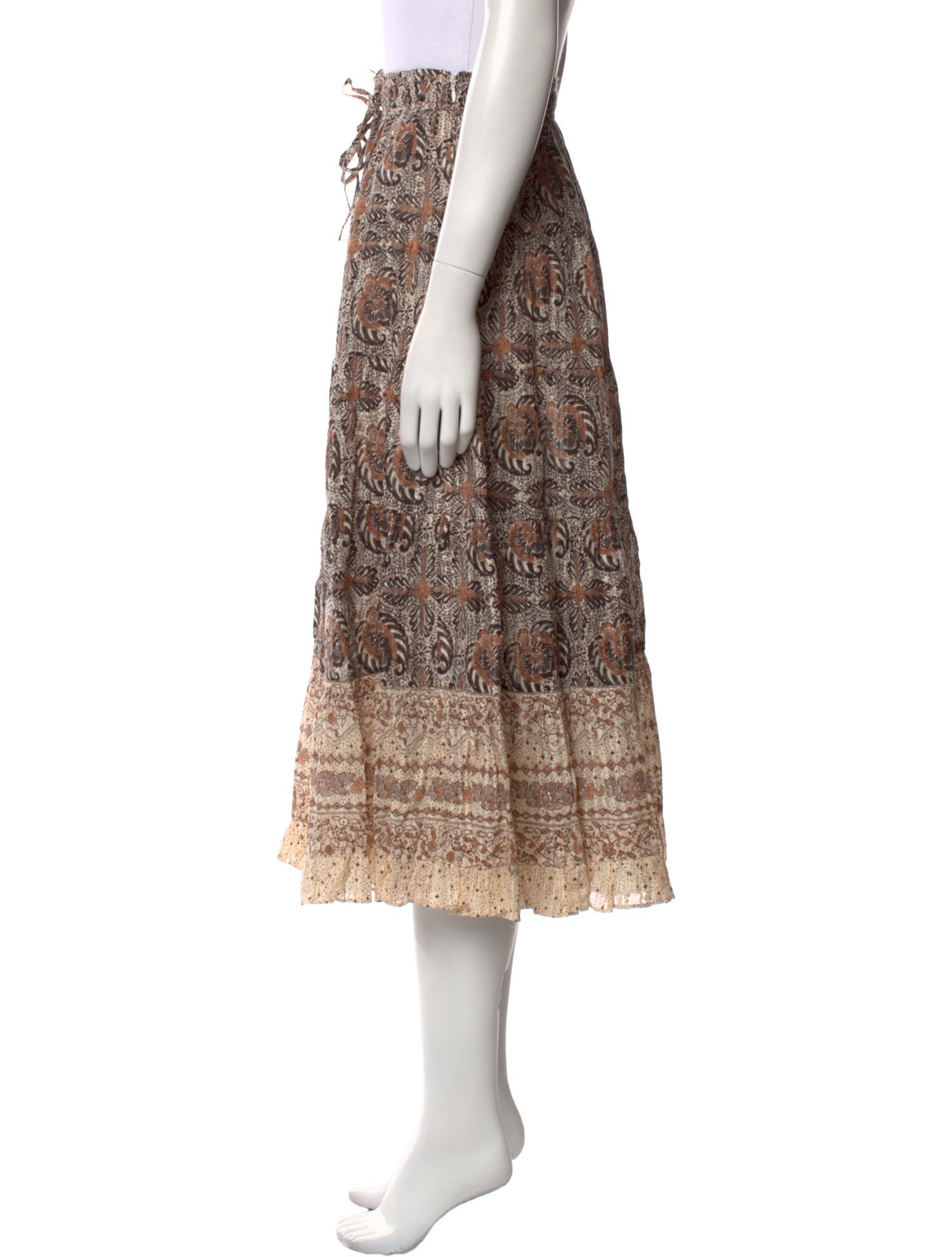 Ulla Johnson Printed Midi Length Skirt