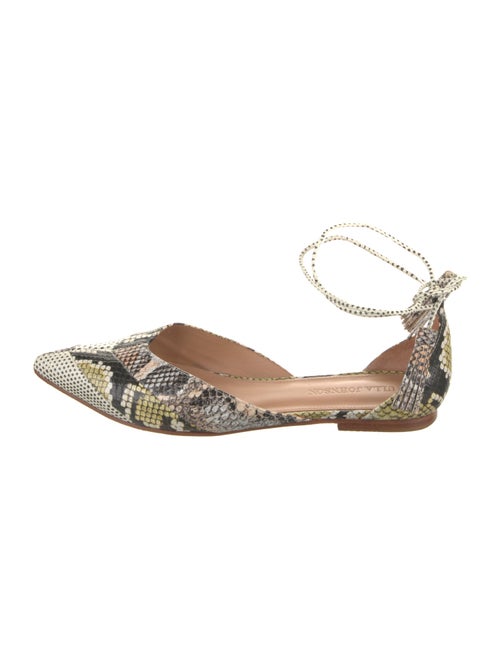 Ulla Johnson Leather Animal Print D'Orsay Flats