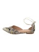 Ulla Johnson Leather Animal Print D'Orsay Flats
