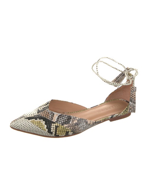Ulla Johnson Leather Animal Print D'Orsay Flats