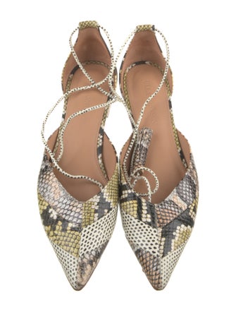Ulla Johnson Leather Animal Print D'Orsay Flats