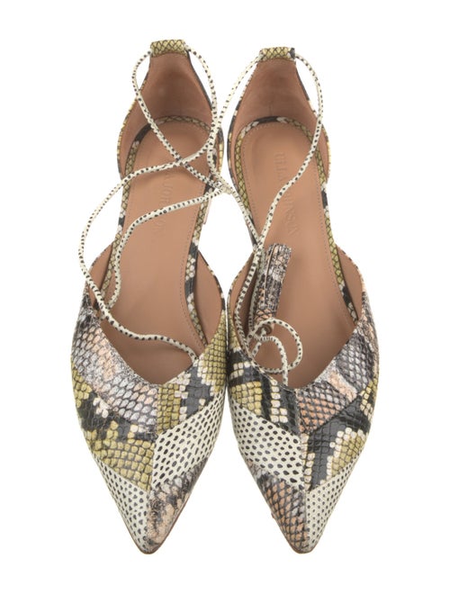 Ulla Johnson Leather Animal Print D'Orsay Flats