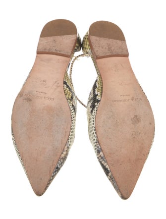 Ulla Johnson Leather Animal Print D'Orsay Flats