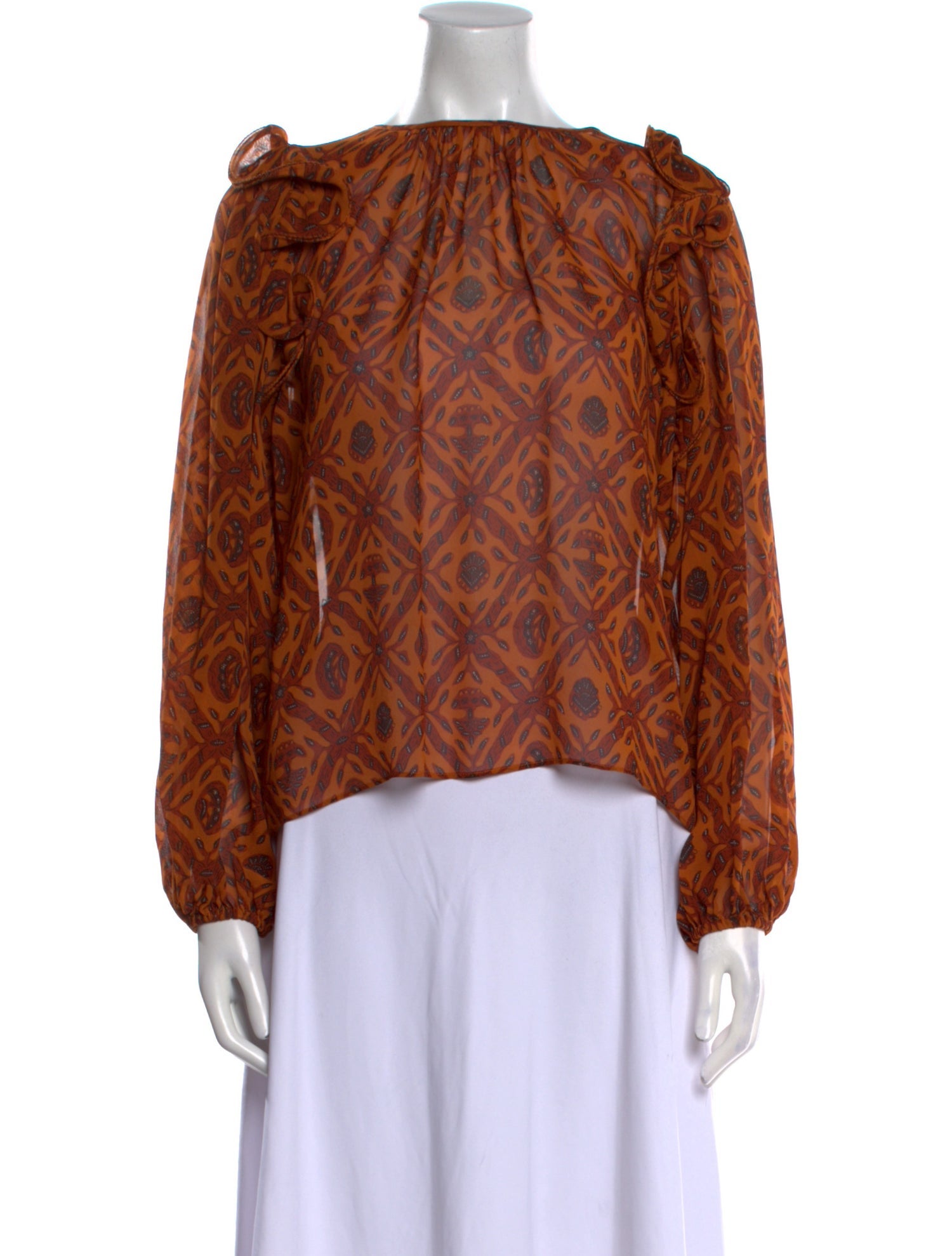 Ulla Johnson Silk Animal Print Blouse