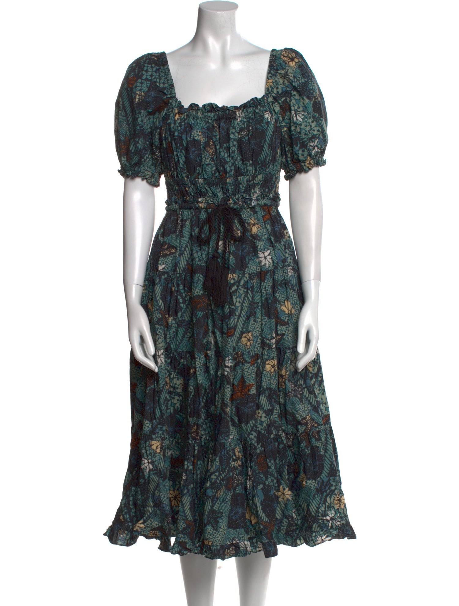 Ulla Johnson Floral Print Midi Length Dress
