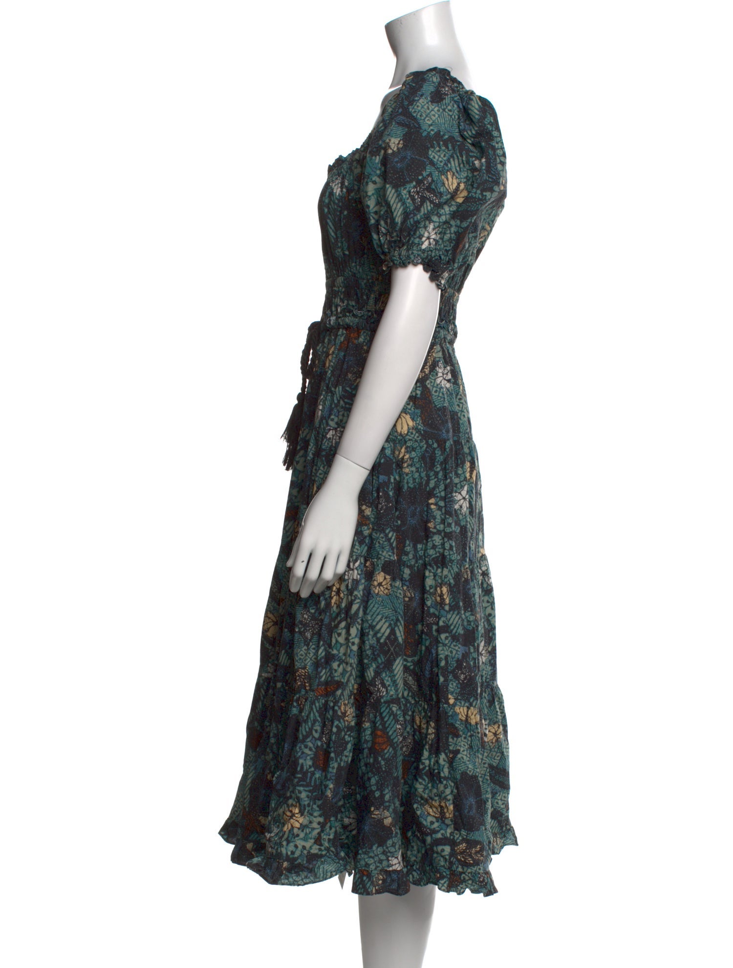 Ulla Johnson Floral Print Midi Length Dress