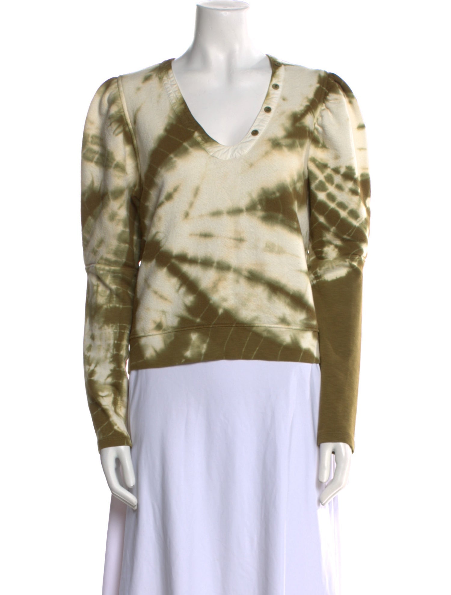 Ulla Johnson Tie-Dye Print V-Neck Top