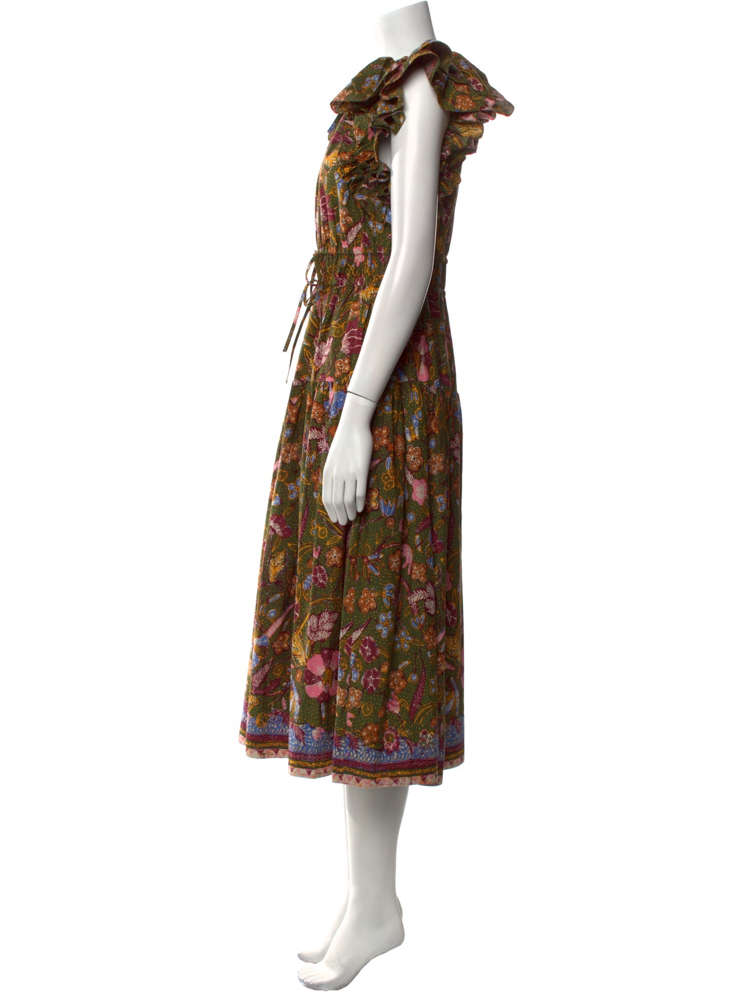 Ulla Johnson Floral Print Midi Length Dress