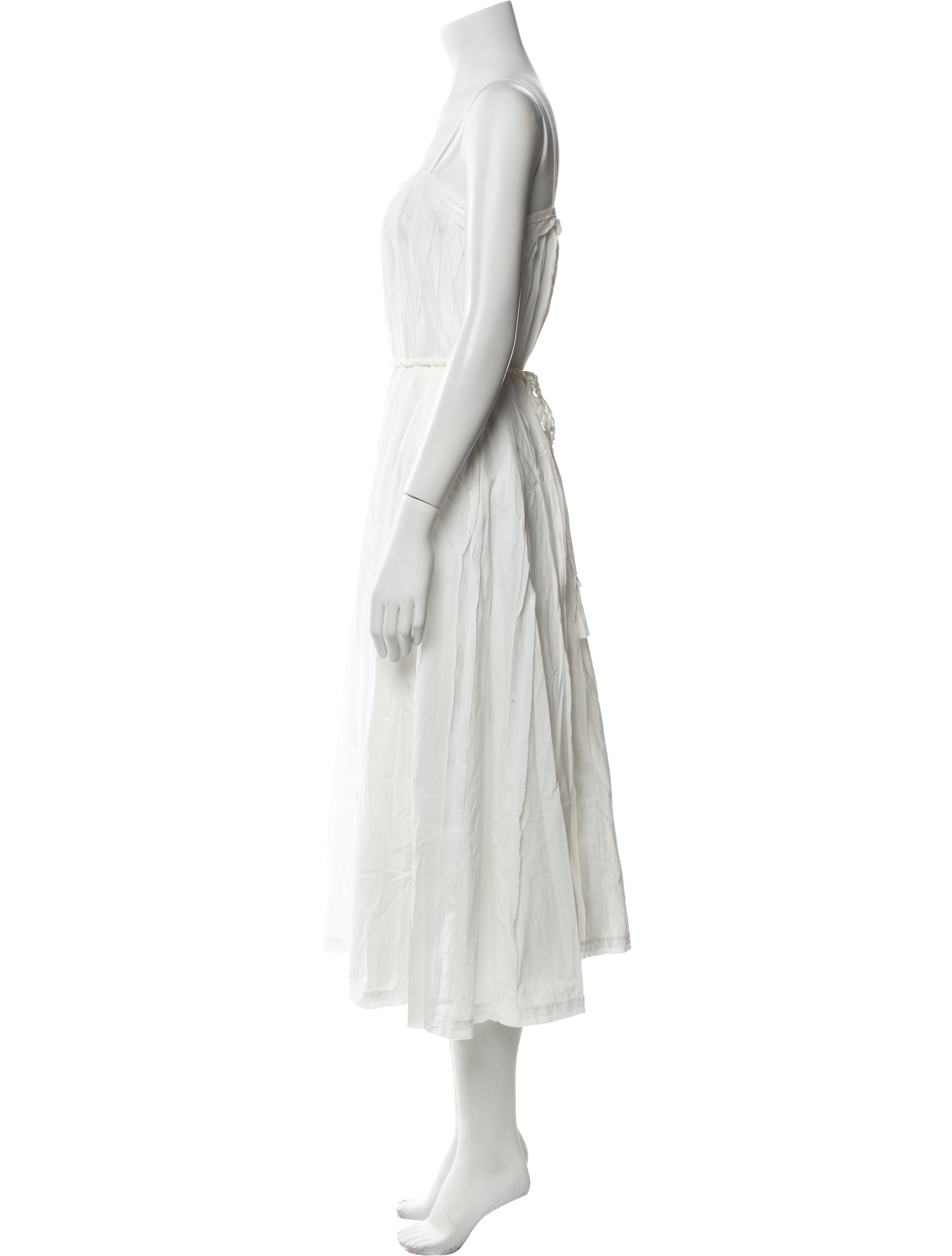 Ulla Johnson Square Neckline Midi Length Dress