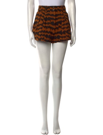 Ulla Johnson Animal Print Mini Shorts