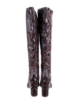 Ulla Johnson Snakeskin Animal Print Boots
