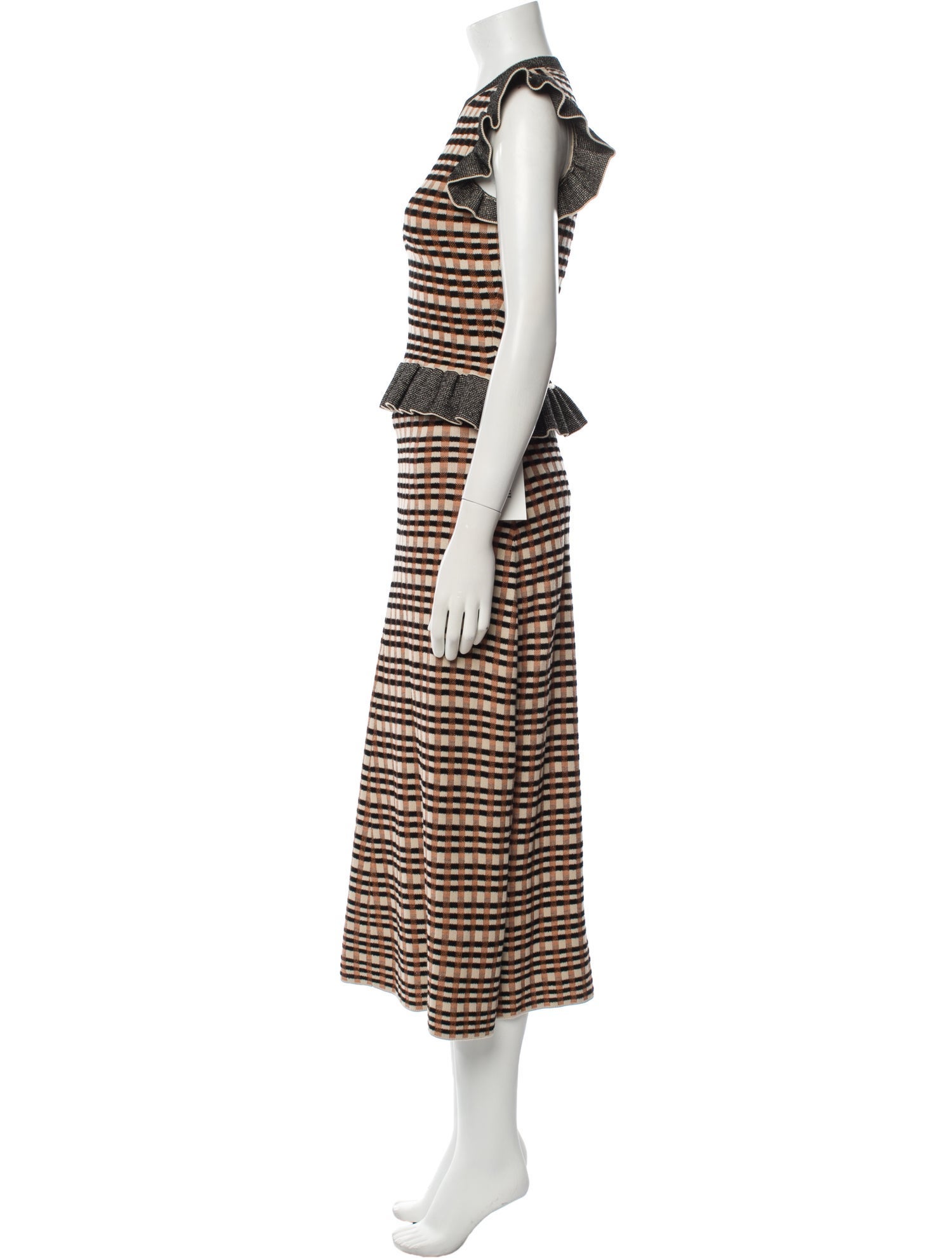 Ulla Johnson Striped Ruffle Embellishment Skirt Set