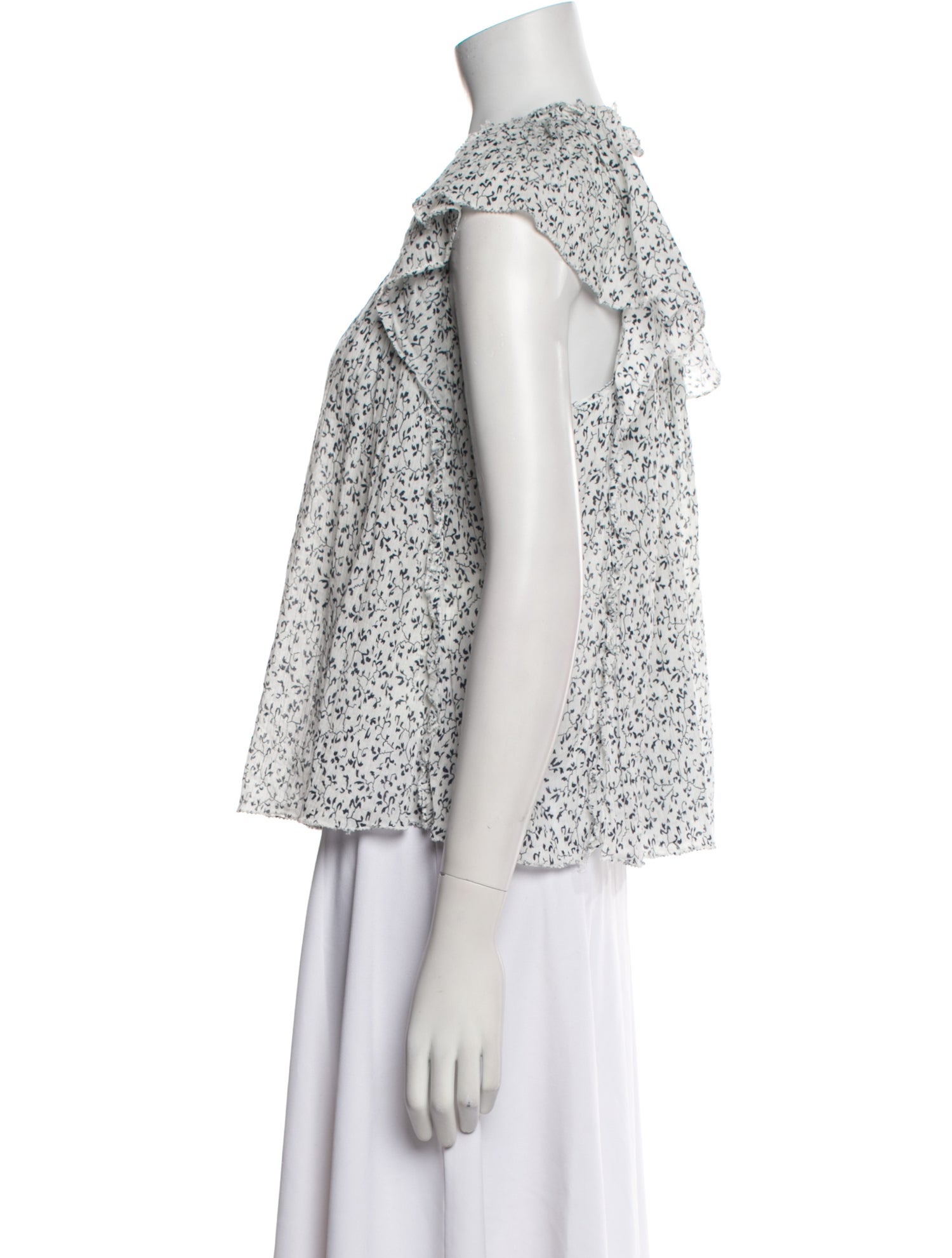 Ulla Johnson Printed Crew Neck Top