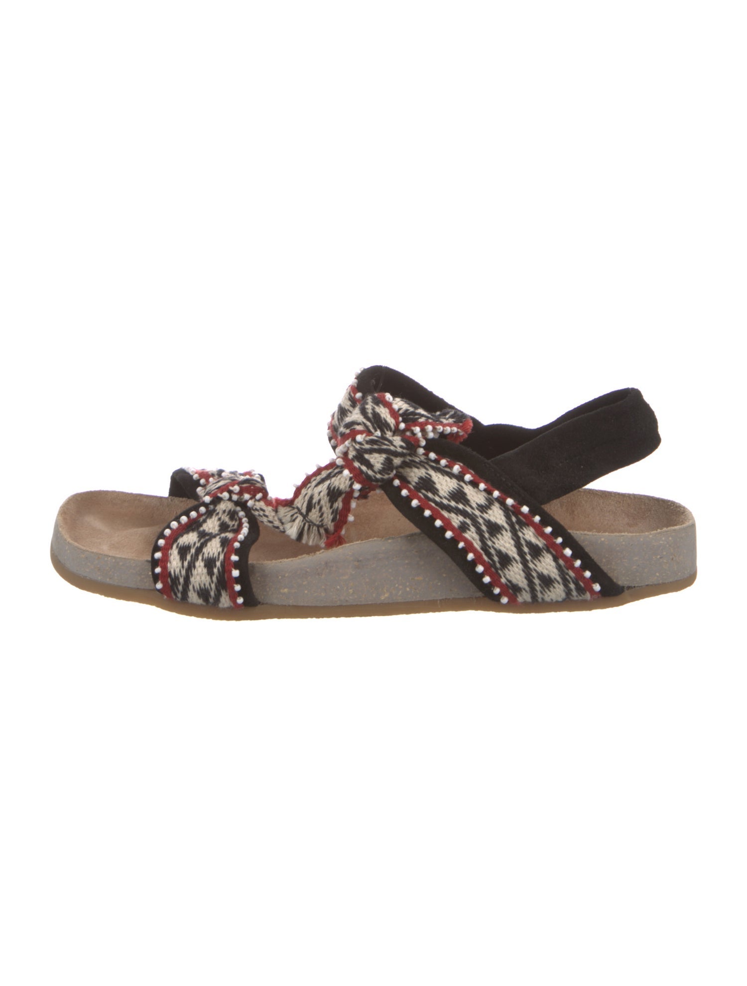 Ulla Johnson Suede Printed Slingback Sandals